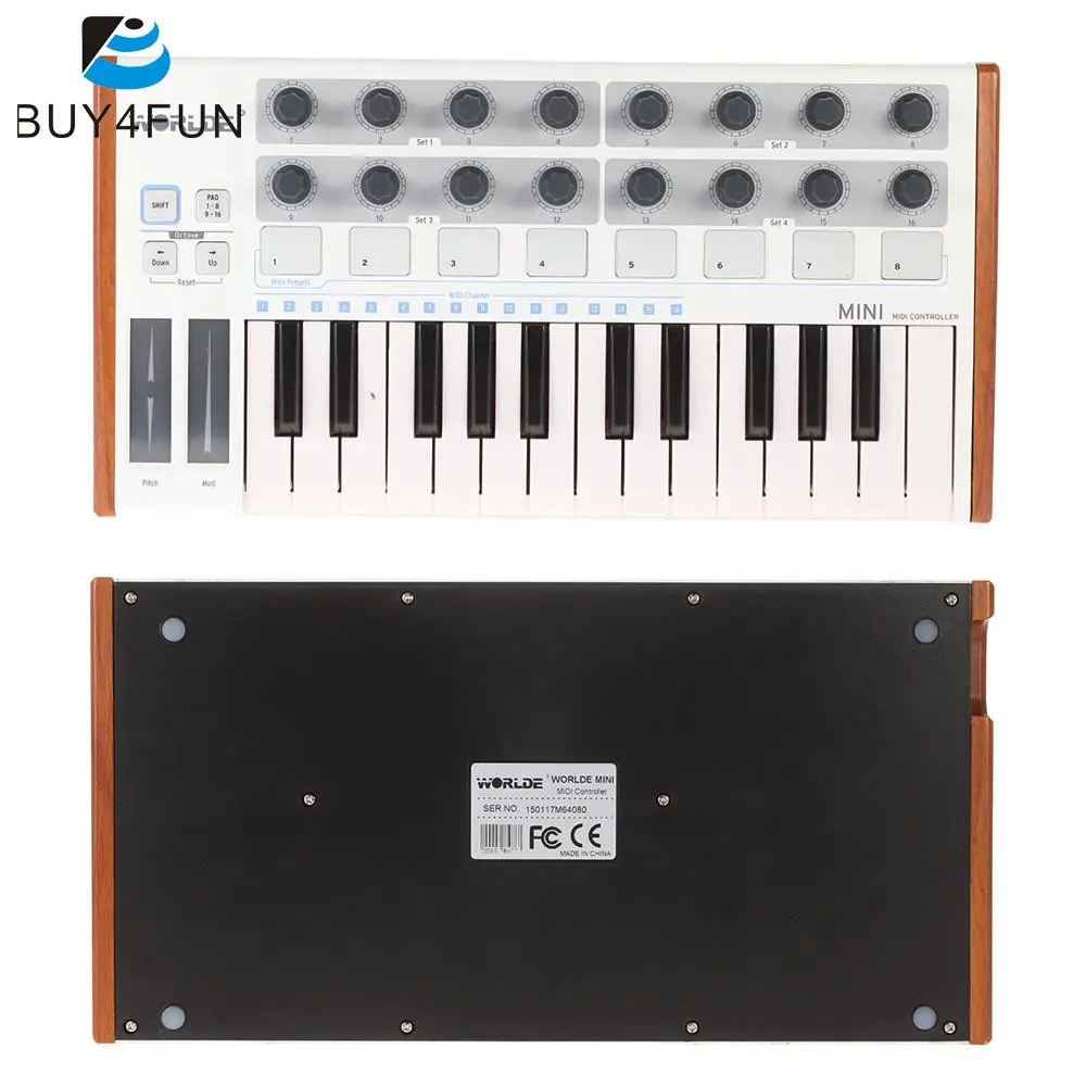 На выбор ультра Портативный Мини профессиональные 25 ключ USB MIDI Drum и контроллер