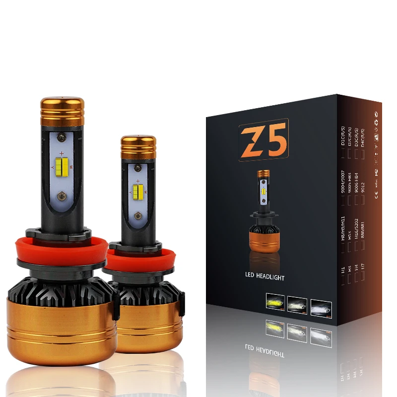 1 Set H1 H3 H4 H7 H11 9005 9006 50W 5800LM Z5 Tri-Colors LED Headlight All-in-one FLIP Chips Golden Yellow White 3K 4.3K 6000K
1 Set H1 H3 H4 H7 H11 9005 9006 50W 5800LM Z5 Tri-Colors LED Headlight All-in-one FLIP Chips Golden Yellow White 3K 4.3K 6000K