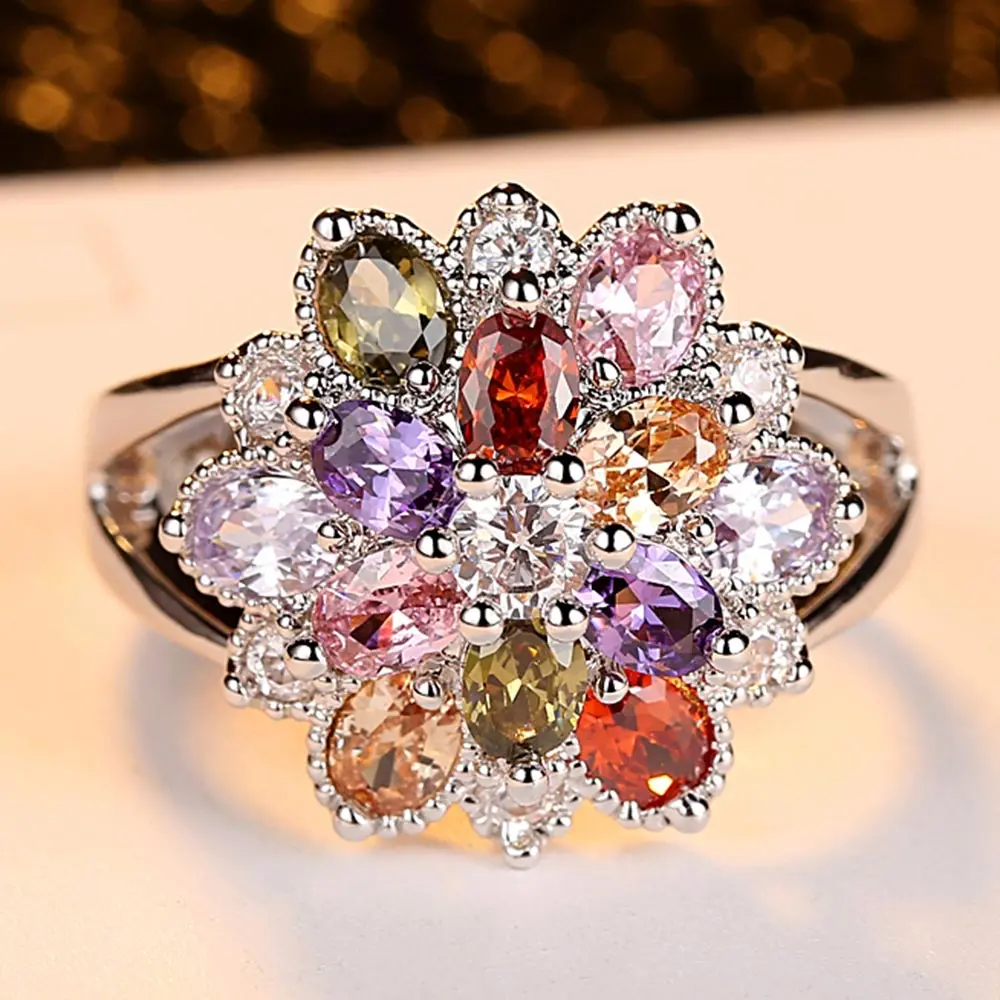 Beiver Muti-color Flower CZ Ring for Women in Rhodium Plated Retro AAA Cubic Zirconia Silver color Jewelry Gifts for Women
Beiver Muti-color Flower CZ Ring for Women in Rhodium Plated Retro AAA Cubic Zirconia Silver color Jewelry Gifts for Women