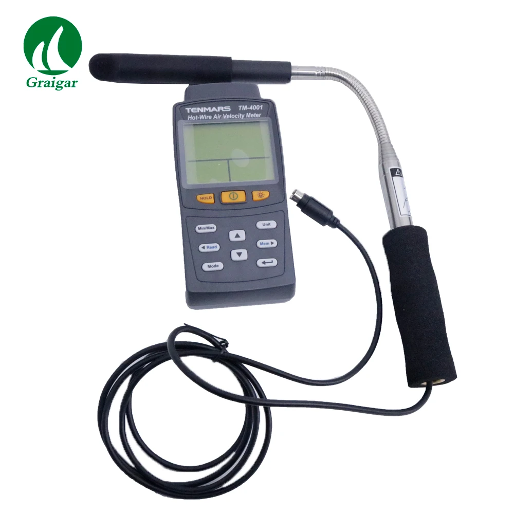 TM-4001 Protable Hot Wire Anemometer Wind Speed Tester Air Velocity Measurement Range 0~9999
TM-4001 Protable Hot Wire Anemometer Wind Speed Tester Air Velocity Measurement Range 0~9999