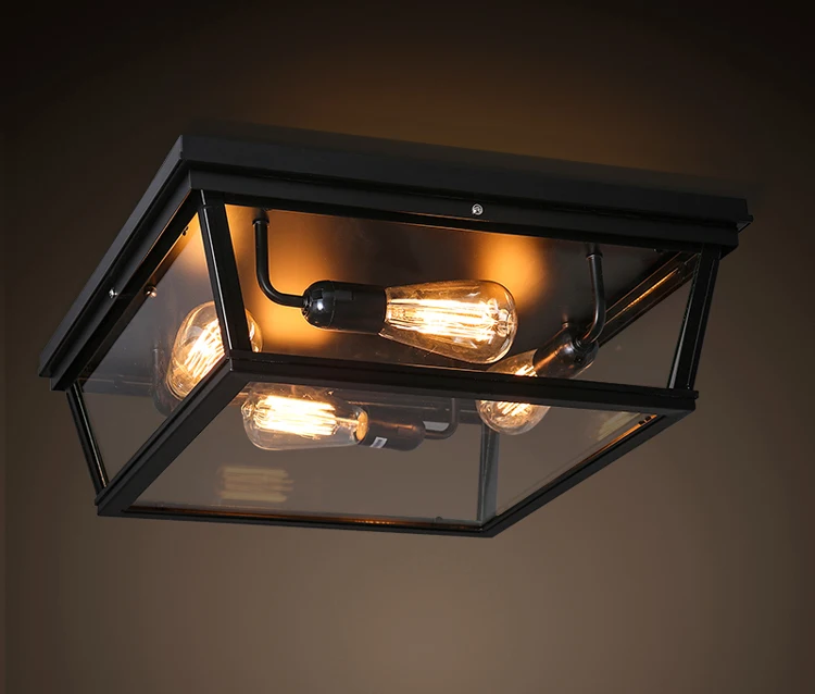 Retro Industrial Loft Vintage Ameican Glass Box Square led Ceiling Light Bedroom Living Room Balcony Home Decor Lighting Fixture
Retro Industrial Loft Vintage Ameican Glass Box Square led Ceiling Light Bedroom Living Room Balcony Home Decor Lighting Fixture