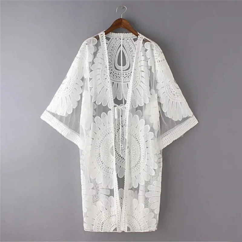 2019 Beach Cover Up Floral Embroidery Women Bikini Cover Up Swimwear Robe De Plage Beach Cardigan Bathing Suit Cover Ups
2019 Beach Cover Up Floral Embroidery Women Bikini Cover Up Swimwear Robe De Plage Beach Cardigan Bathing Suit Cover Ups