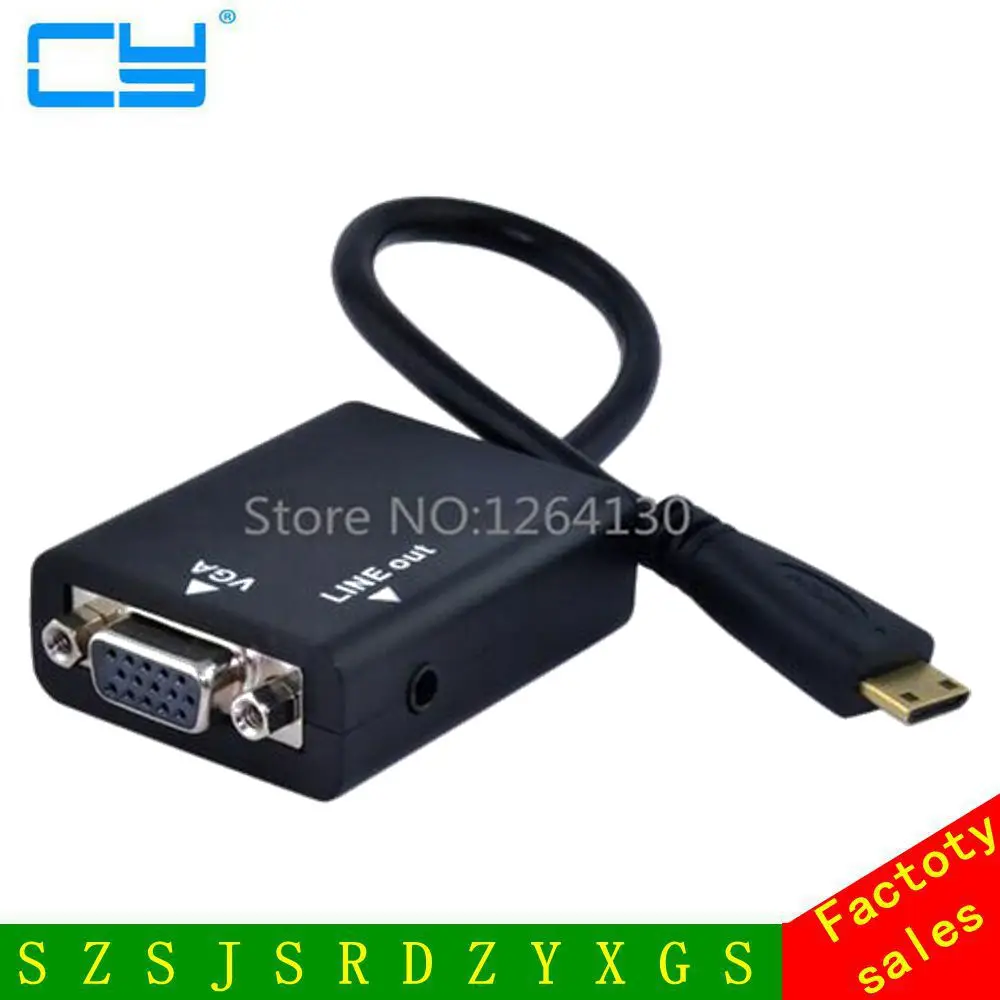Mini HDTV to VGA + Audio Output HD Conversion Cable Adapter Converter for Tablet Computer
Mini HDTV to VGA + Audio Output HD Conversion Cable Adapter Converter for Tablet Computer