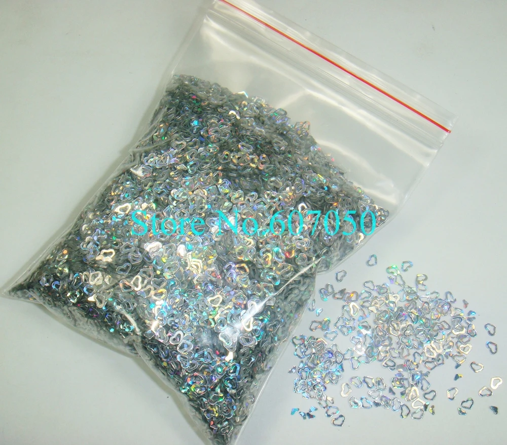 50g/bag x Laser Silver Dazzling Hollow Heart Paillette Spangles Shape for Nail Art Decoration -Free Shipping Wholesale
50g/bag x Laser Silver Dazzling Hollow Heart Paillette Spangles Shape for Nail Art Decoration -Free Shipping Wholesale