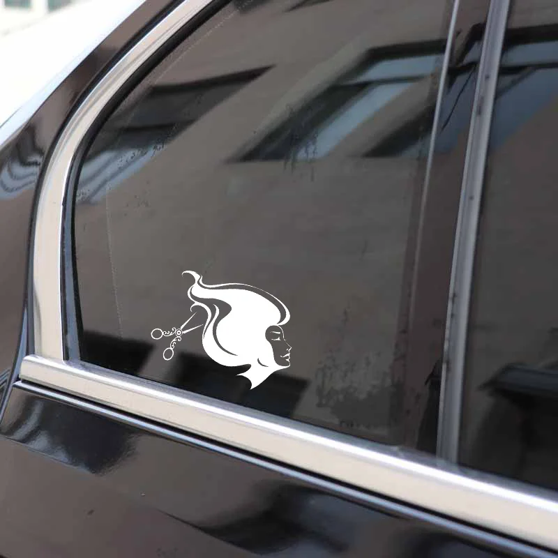 YJZT 14.3CM*10.1CM Beautiful Woman Hair Salon Vinyl Black/Silver Car Sticker C22-0204
YJZT 14.3CM*10.1CM Beautiful Woman Hair Salon Vinyl Black/Silver Car Sticker C22-0204