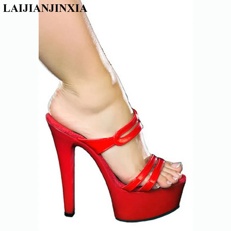 LAIJIANJINXIA New Slippers For Woman Platform Shoes 15CM High Heels Fashion Slip On Sandals Platform Sexy Summer Women Slippers
LAIJIANJINXIA New Slippers For Woman Platform Shoes 15CM High Heels Fashion Slip On Sandals Platform Sexy Summer Women Slippers