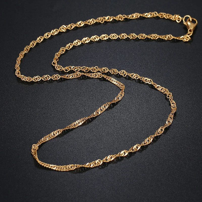 Мужская и женская цепь CACANA ожерелье из нержавеющей стали золотого серебряного