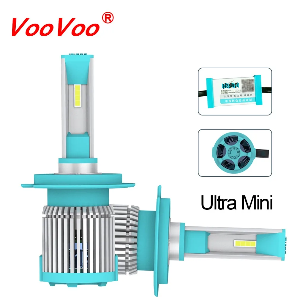 Фото VooVoo H4 LED H7 H11 H8 HB4 H1 H3 HB3 Автомобильные фары 72 Вт 8000LM автомобильный Стайлинг 6500 к