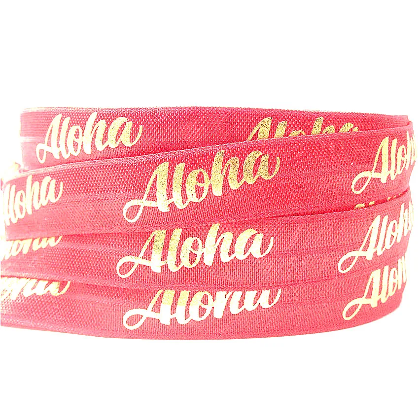 5Yards 16mm Coral Aloha Gold Foil Fold Over Elastic Ribbon for sewing accessories DIY Headbands Hair Ties Hair Accessories
5Yards 16mm Coral Aloha Gold Foil Fold Over Elastic Ribbon for sewing accessories DIY Headbands Hair Ties Hair Accessories