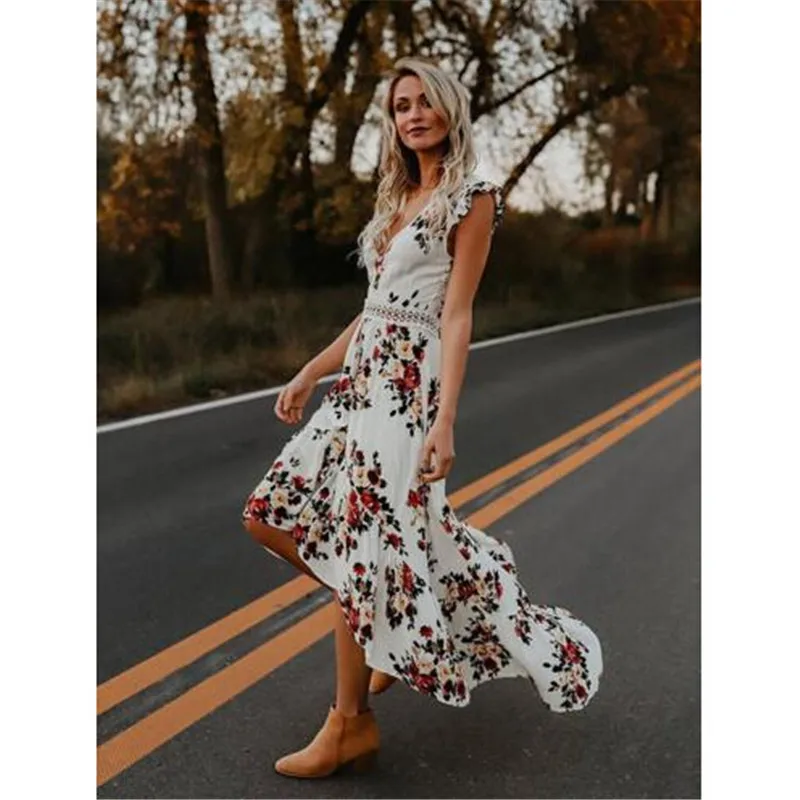 Trendy Women Summer Dress V -Neck Sleeveless Fashion Boho Party Beach Backless Floral Printed Polyester Dresses one Pieces
Trendy Women Summer Dress V -Neck Sleeveless Fashion Boho Party Beach Backless Floral Printed Polyester Dresses one Pieces