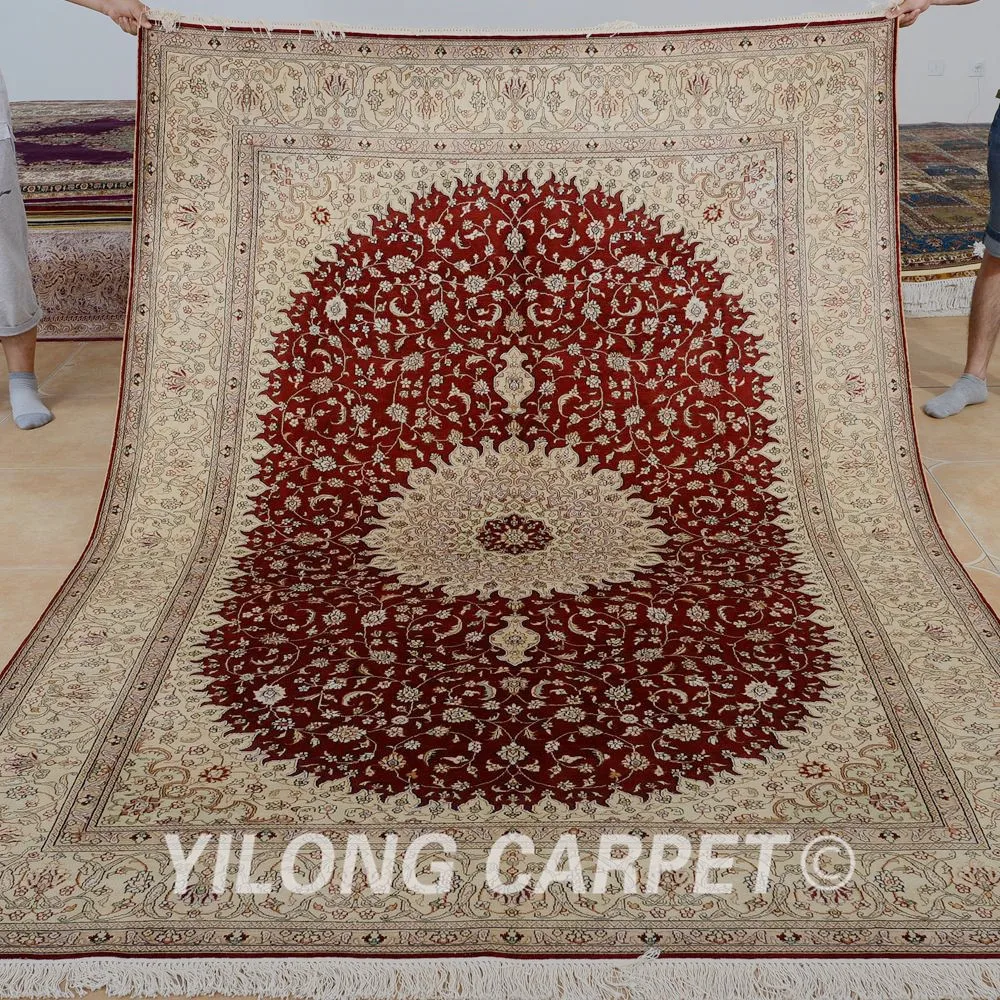 Yilong 6'x9' Living room Red carpet vantage traditional Turkish Chinese handmade rug (0962)
Yilong 6'x9' Living room Red carpet vantage traditional Turkish Chinese handmade rug (0962)