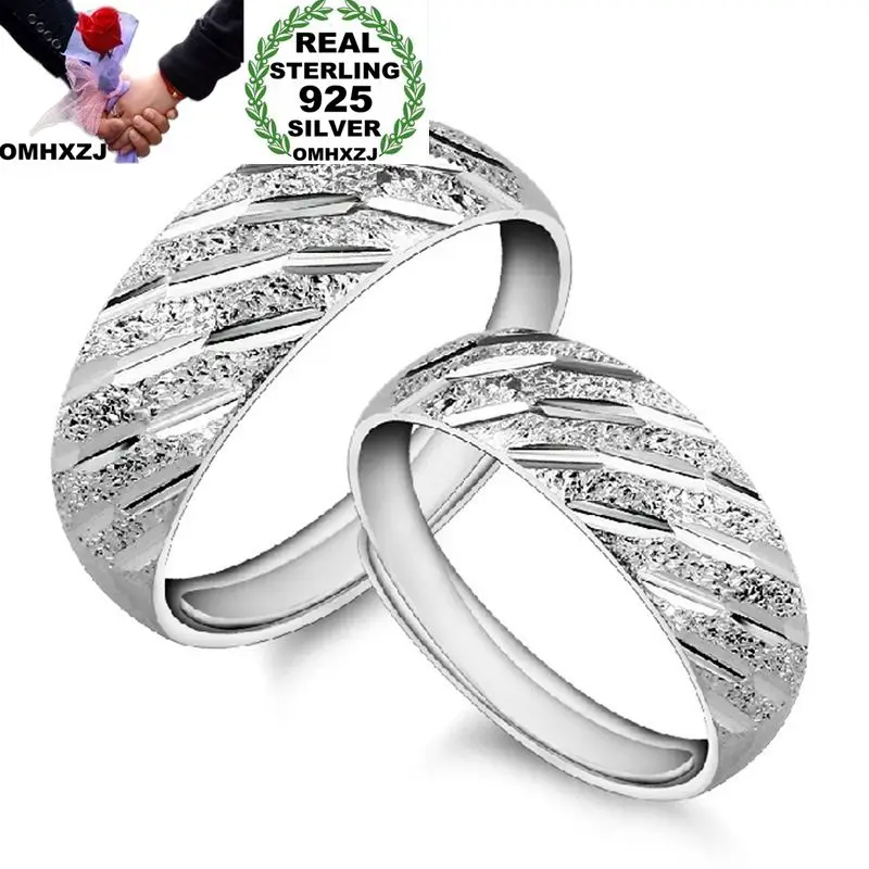 

OMHXZJ Wholesale European Fashion Woman Man Party Wedding Gift Meteor Lovers Shiny Resizable S925 Sterling Silver Ring RR250