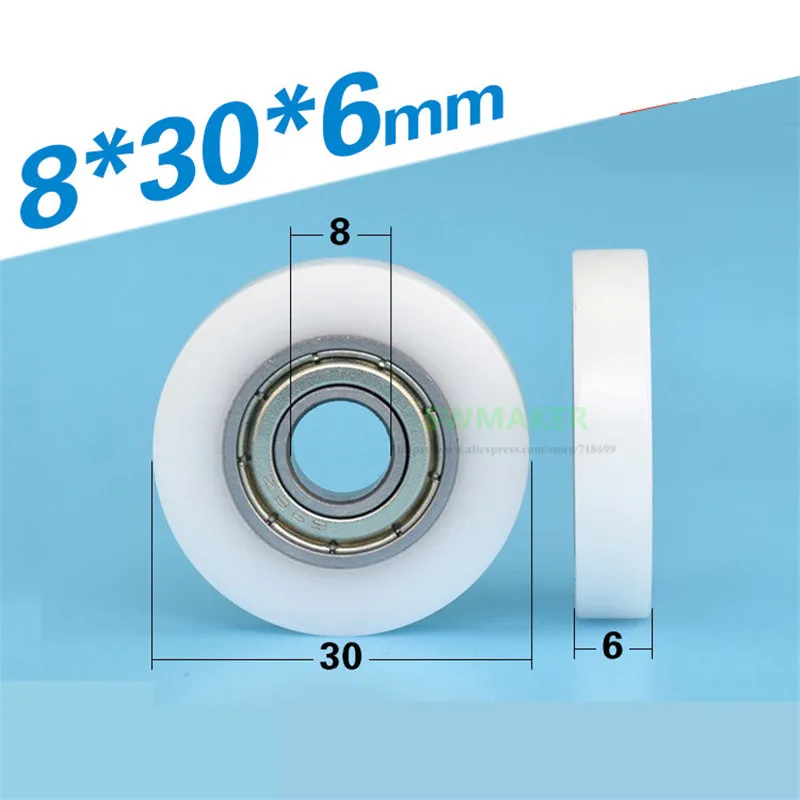 10pcs 8*30*6mm wrapped 698 bearing pulley, plain plastic passive guide wheel/Peilin wheel/POM roller pulley
10pcs 8*30*6mm wrapped 698 bearing pulley, plain plastic passive guide wheel/Peilin wheel/POM roller pulley