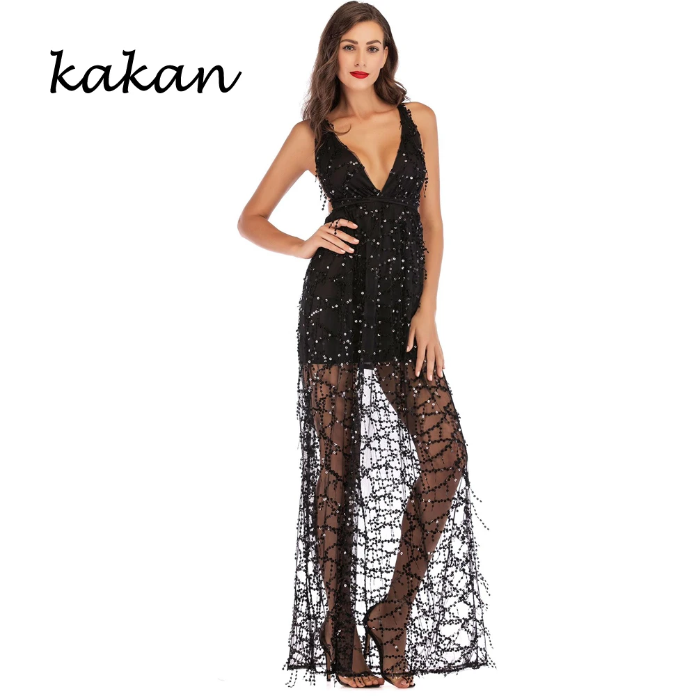 Kakan 2019 new women's tassel sequin dress sexy club party dress bohemian sexy backless deep V-neck strap dress
Kakan 2019 new women's tassel sequin dress sexy club party dress bohemian sexy backless deep V-neck strap dress