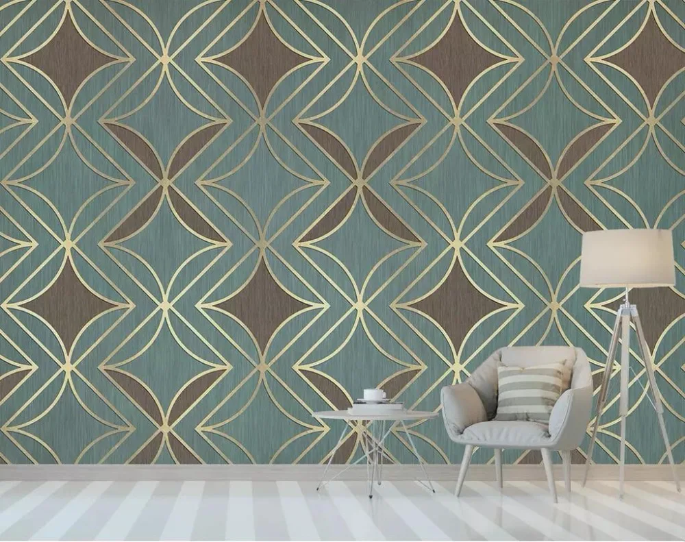 Современная и Контрактная aureate линия Мозаика Дизайн Геометрическая спальня