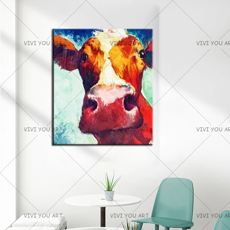 Skilled Artist Hand-painted High Quality Cow Oil Painting On Canvas Hand-painted Funny Cow Family Oil Painting For Living Room
Skilled Artist Hand-painted High Quality Cow Oil Painting On Canvas Hand-painted Funny Cow Family Oil Painting For Living Room