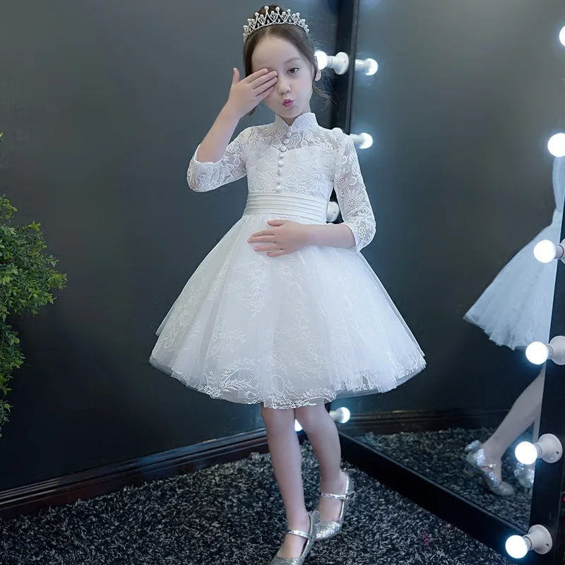 Birthday Evening Dress Floret Chinese Wedding Cheongsam Kids Baby Thick Long Sleeve Children White Lace Girl Princess Dresses
Birthday Evening Dress Floret Chinese Wedding Cheongsam Kids Baby Thick Long Sleeve Children White Lace Girl Princess Dresses