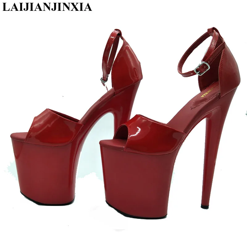 LAIJIANJINXIA New Women's shoes 20cm High Heels platform night club sandals, Red black banquet super high heel dancing shoes
LAIJIANJINXIA New Women's shoes 20cm High Heels platform night club sandals, Red black banquet super high heel dancing shoes