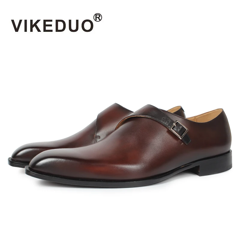 VIKEDUO 2019 Hot Genuine Leather Shoes For Men Wedding Office Dress Shoes Brown Patina Handmade Monk Strap Shoes Casual Footwear
VIKEDUO 2019 Hot Genuine Leather Shoes For Men Wedding Office Dress Shoes Brown Patina Handmade Monk Strap Shoes Casual Footwear