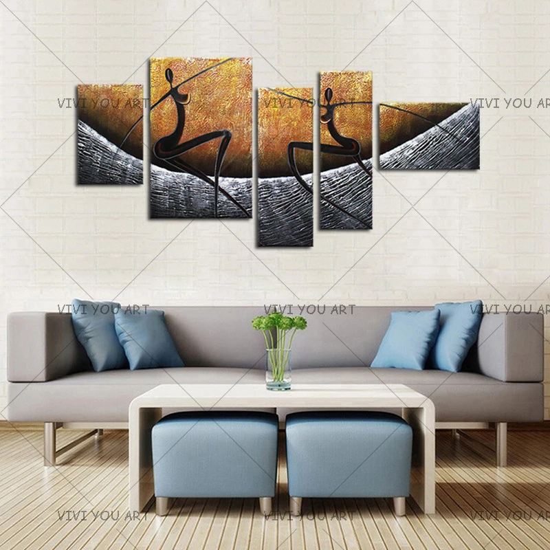 5 Panel Modern African Landscape Handpainted Canvas Oil Painting Cuadros Decoration Wall Art Picture For Living Room Unfra
5 Panel Modern African Landscape Handpainted Canvas Oil Painting Cuadros Decoration Wall Art Picture For Living Room Unfra