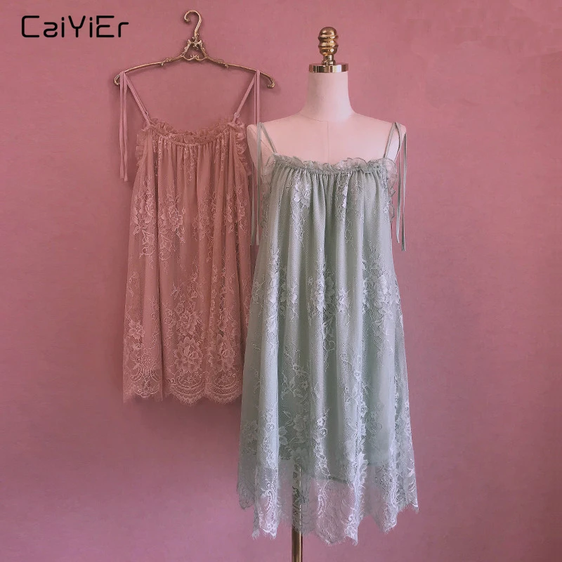 Caiyier Silk Lace Patchwork Bathrobe Nightgown Sexy Ladies Night Dress Green Pink Sleep Dress Summer 2019 Female Lingerie
Caiyier Silk Lace Patchwork Bathrobe Nightgown Sexy Ladies Night Dress Green Pink Sleep Dress Summer 2019 Female Lingerie