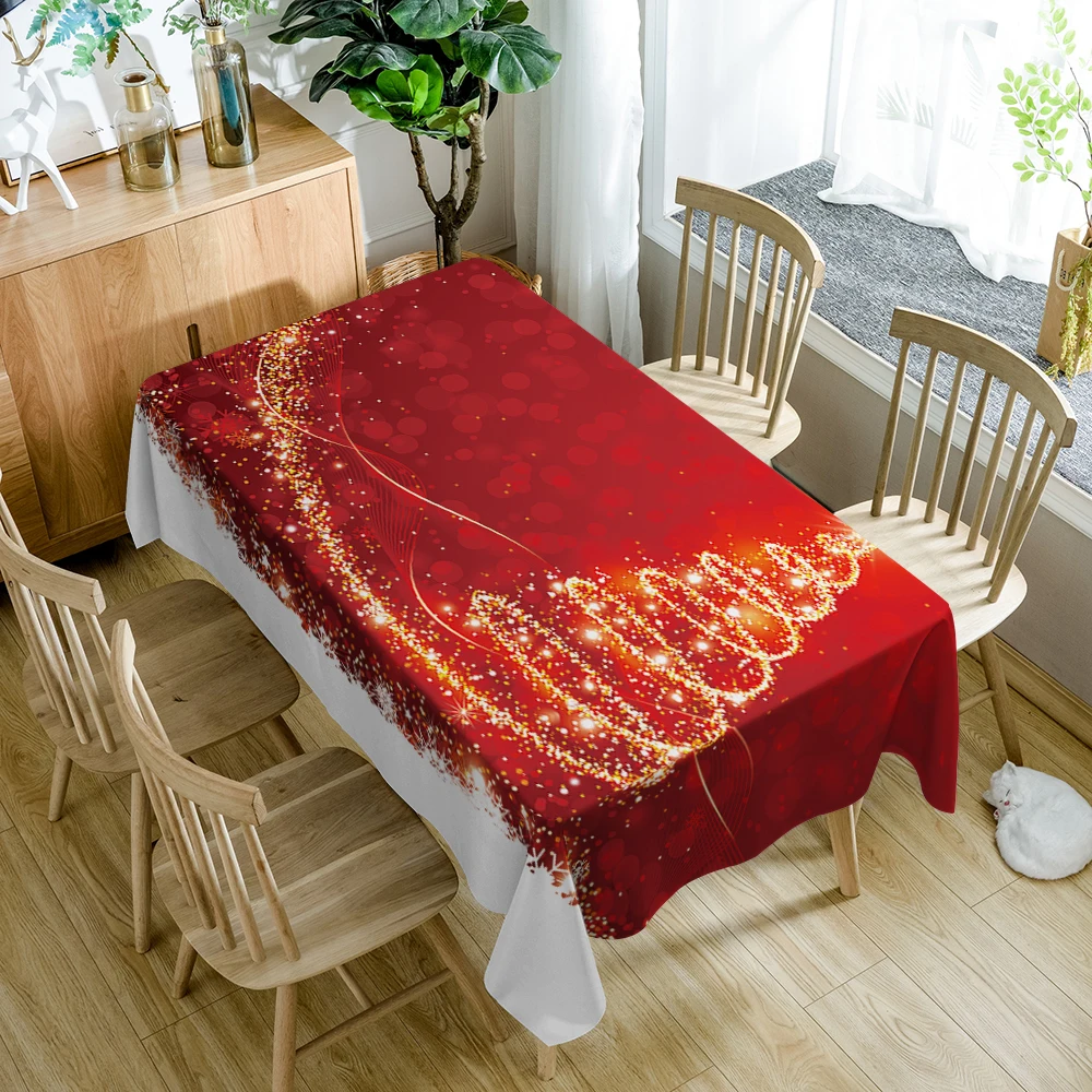 Red Christmas 3d Tablecloth Golden Elk Animal Pattern Washable Polyester Cotton Dustproof Rectangular Table Cloth for Wedding
Red Christmas 3d Tablecloth Golden Elk Animal Pattern Washable Polyester Cotton Dustproof Rectangular Table Cloth for Wedding