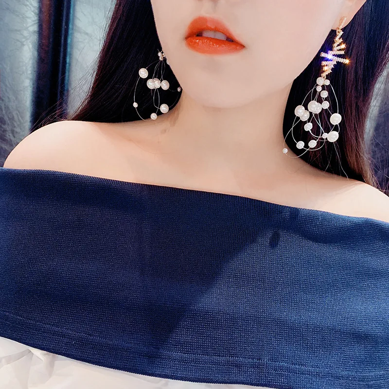 DREJEW 2019 Hyperbole Irregular Pearl Statement Earrings Fashion 925 Crystal Drop Earrings Sets for Women Wedding Jewelry
DREJEW 2019 Hyperbole Irregular Pearl Statement Earrings Fashion 925 Crystal Drop Earrings Sets for Women Wedding Jewelry