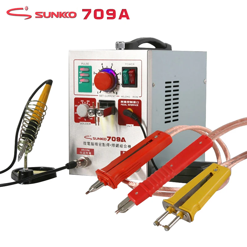 Аппарат для точечной сварки SUNKKO 709A, 18650 кВт, сварочный аппарат с литиевым аккумулятором и ручкой для точечной пайки, паяльник для сварки
Аппарат для точечной сварки SUNKKO 709A, 18650 кВт, сварочный аппарат с литиевым аккумулятором и ручкой для точечной пайки, паяльник для сварки