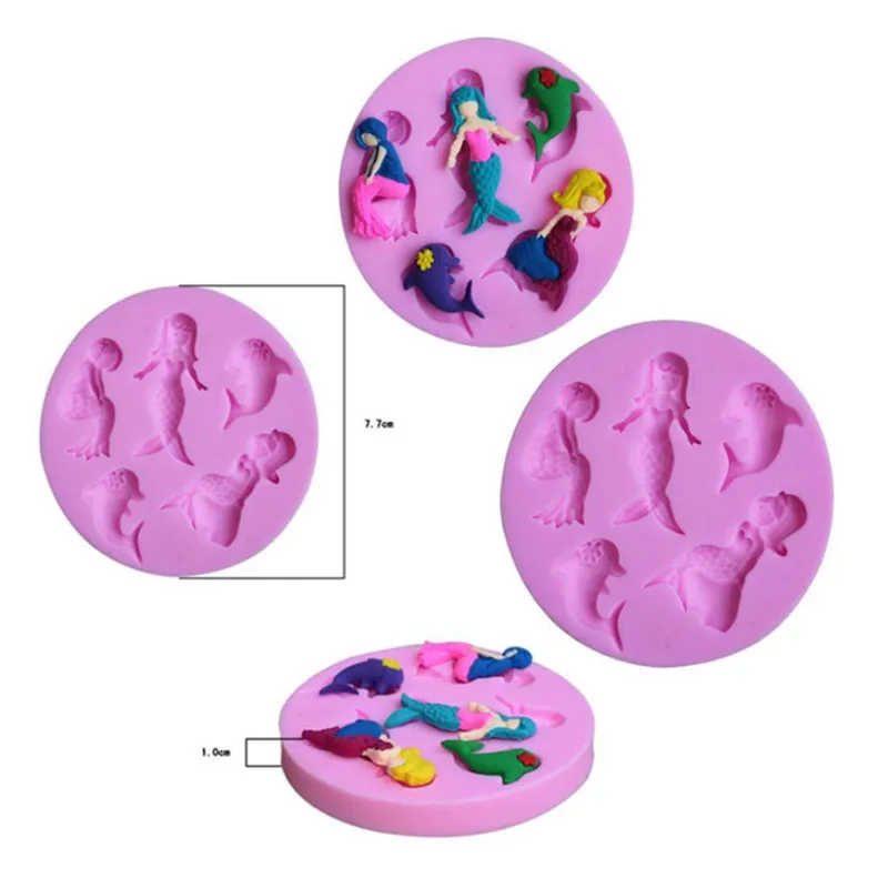 3D Silicone Mermaid Dolphin Shape Fondant Mold DIY Chocolate Sugar Craft Pastry Supplies Cake Decorating Tools Silicone Mold
3D Silicone Mermaid Dolphin Shape Fondant Mold DIY Chocolate Sugar Craft Pastry Supplies Cake Decorating Tools Silicone Mold