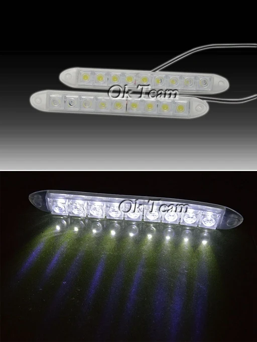2x 9 LED DRL High Power 12-24V Universal Driving Daytime Running Light Head Lamp Car Daytime free shipping
2x 9 LED DRL High Power 12-24V Universal Driving Daytime Running Light Head Lamp Car Daytime free shipping