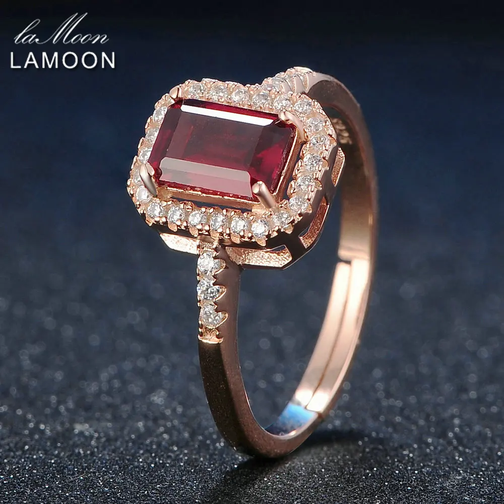 Lamoon Classic 1.1ct 100% Facet Natural Red Garnet 925 Sterling Silver Wedding Ring S925 Women Jewelry LMRI009
Lamoon Classic 1.1ct 100% Facet Natural Red Garnet 925 Sterling Silver Wedding Ring S925 Women Jewelry LMRI009