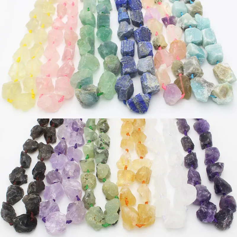 Rough Natural Stone Freeform Beads For Jewelry 15",Amazonites,Garnet,Citrin,Clear Quartzs, Rose Quartzs, Fluorite
Rough Natural Stone Freeform Beads For Jewelry 15",Amazonites,Garnet,Citrin,Clear Quartzs, Rose Quartzs, Fluorite
