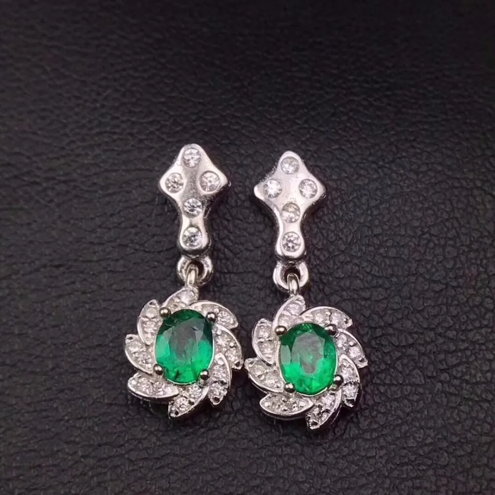 Uloveido Tested Emerald Stud Earrings Women, 925 Sterling Silver Gemstone Jewelry Wedding, 4*5mm Velvet Box Certificate FR154
Uloveido Tested Emerald Stud Earrings Women, 925 Sterling Silver Gemstone Jewelry Wedding, 4*5mm Velvet Box Certificate FR154