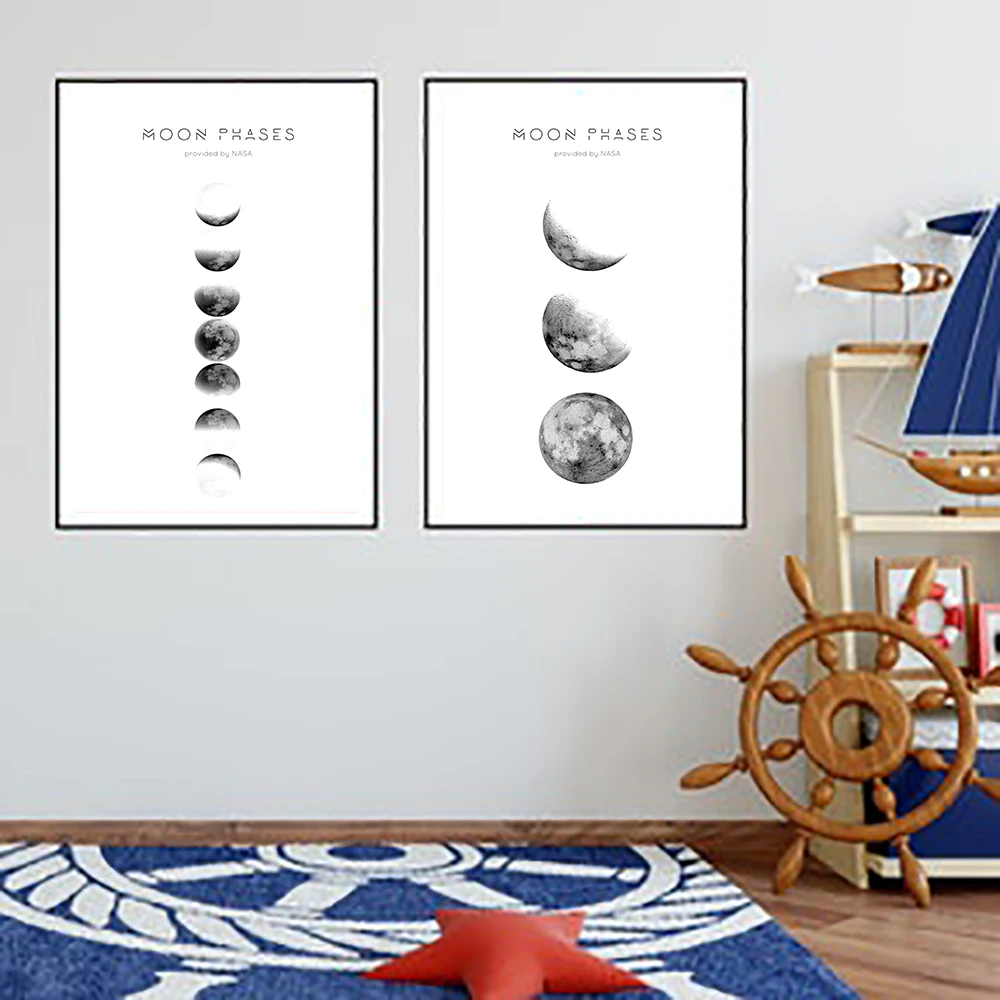 Moon Change Stage Poster Print Wall Art Black White Canvas Painting Nordic Style Picture for Living Room Home Decor Metal Frame
Moon Change Stage Poster Print Wall Art Black White Canvas Painting Nordic Style Picture for Living Room Home Decor Metal Frame