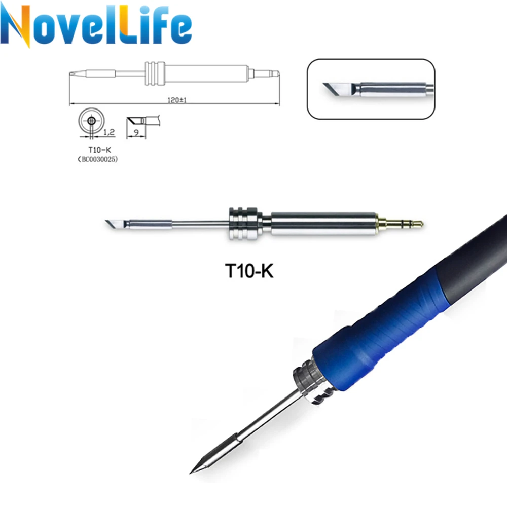 Сменная насадка для паяльника T10 K 0.5I 1.2C 1.3D без свинца с USB разъемом USB|Сварочные