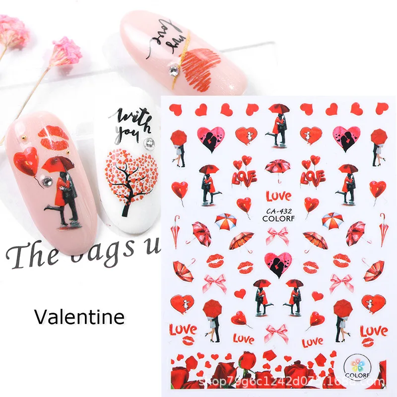 Newest CA-139 163 432 Valentine red heart pattern 3d nail manicure back glue DIY decal decoration design nail art stickers
Newest CA-139 163 432 Valentine red heart pattern 3d nail manicure back glue DIY decal decoration design nail art stickers