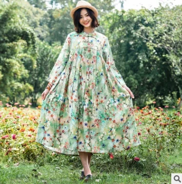 In the Spring of 2019 new products listed, original design brand quality loose big yards cotton linen women's dress
In the Spring of 2019 new products listed, original design brand quality loose big yards cotton linen women's dress