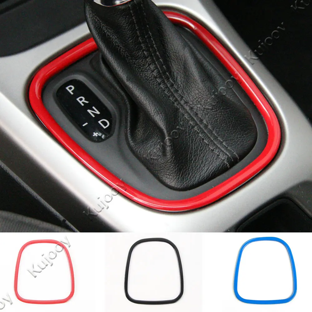 

Red / Black / Blue For Jeep Compass 2017+ 1PC ABS Interior Car Gear Shift Knob Bezel Panel Frame Cover Trim Sticker