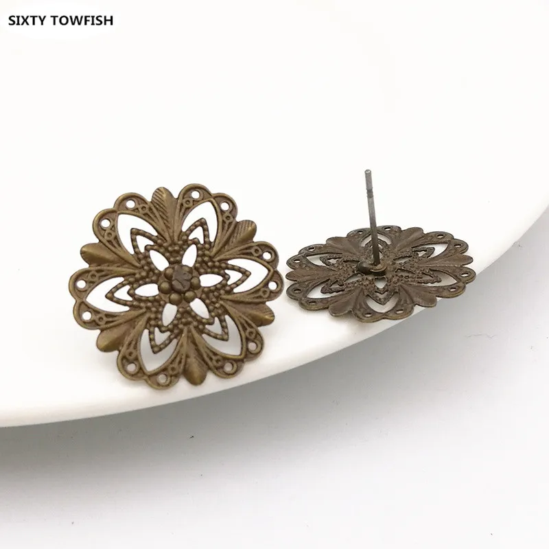 50pcs/lot Flower Diameter:20mm Copper Antique Bronze Stud Earring Cameo Base settings Jewelry Accessories Finding
50pcs/lot Flower Diameter:20mm Copper Antique Bronze Stud Earring Cameo Base settings Jewelry Accessories Finding