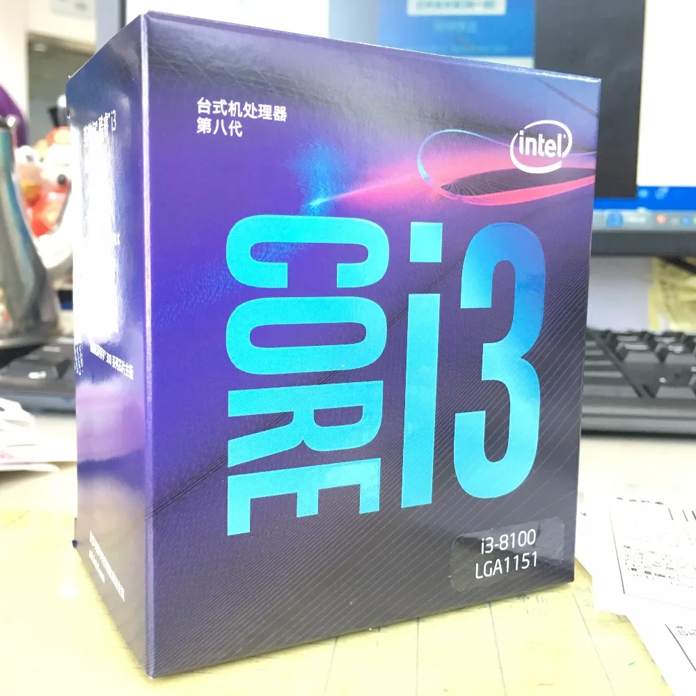 Intel Core i3 8 серия ПК компьютер настольный Процессор I3 8100 I3-8100 в штучной упаковке