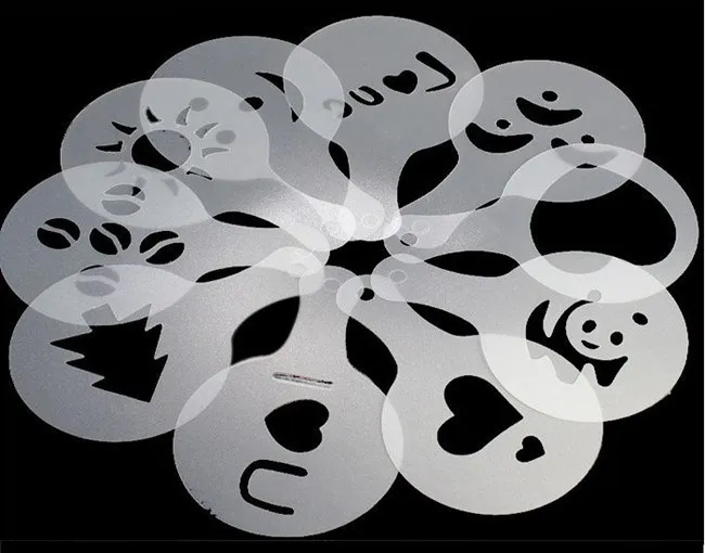 16PCS/set Plastic Cafe Foam Spray Template Barista Stencils Decoration Tool Garland Mold Fancy Coffee Printing Flower Model
16PCS/set Plastic Cafe Foam Spray Template Barista Stencils Decoration Tool Garland Mold Fancy Coffee Printing Flower Model