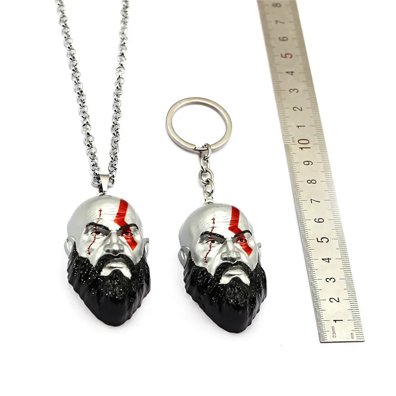 New Game God Of War 4 Kratos 3D Head Keychain Leviathan Axe Key Chain Ring Metal For Men Car Fans Gift llavero Chaveiro Jewelry
New Game God Of War 4 Kratos 3D Head Keychain Leviathan Axe Key Chain Ring Metal For Men Car Fans Gift llavero Chaveiro Jewelry