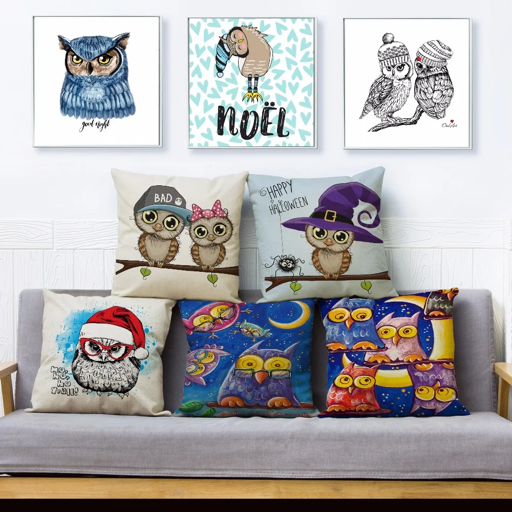 Наволочка для диванной подушки с милым мультяшным рисунком совы, 45*45 см, квадратная искусственная подушка, чехол для автомобиля, дивана, дом... 
Наволочка для диванной подушки с милым мультяшным рисунком совы, 45*45 см, квадратная искусственная подушка, чехол для автомобиля, дивана, дом...