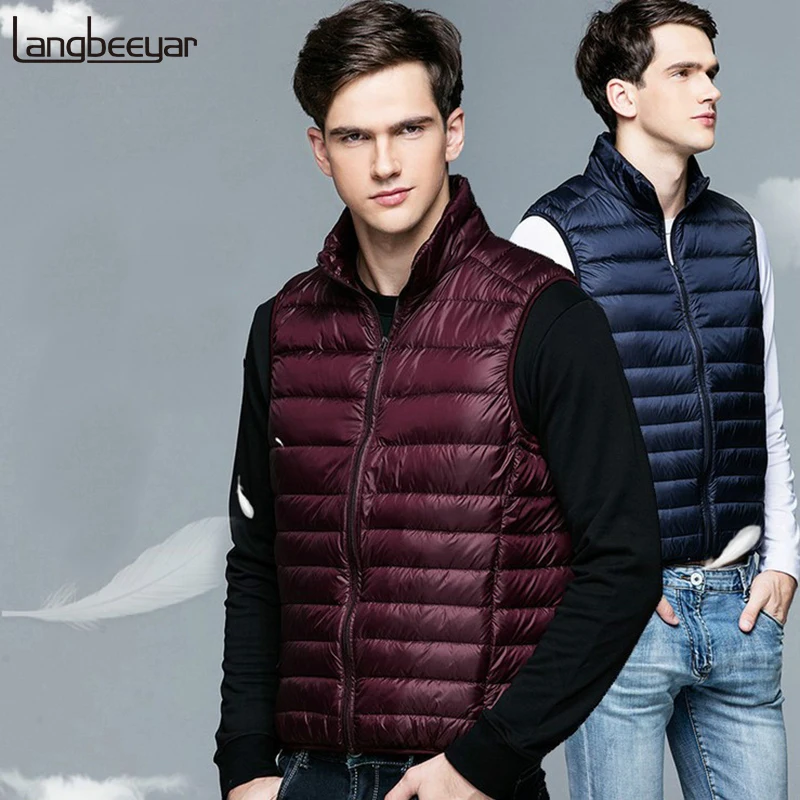 2021 Winter Fashion Brand Ultralight Sleeveless Duck Down Jackets Mens Vest Packable Streetwear Feather Coat Warm Mens Clothing
2021 Winter Fashion Brand Ultralight Sleeveless Duck Down Jackets Mens Vest Packable Streetwear Feather Coat Warm Mens Clothing