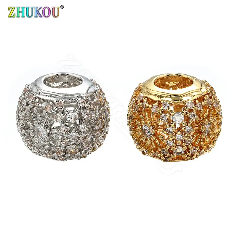 ZHUKOU 10*12mm Popular Brass Cubic Zirconia Spacer Beads DIY Handmade Bracelet Necklace Jewelry Making Hole: 4.5mm Model: VZ194
ZHUKOU 10*12mm Popular Brass Cubic Zirconia Spacer Beads DIY Handmade Bracelet Necklace Jewelry Making Hole: 4.5mm Model: VZ194