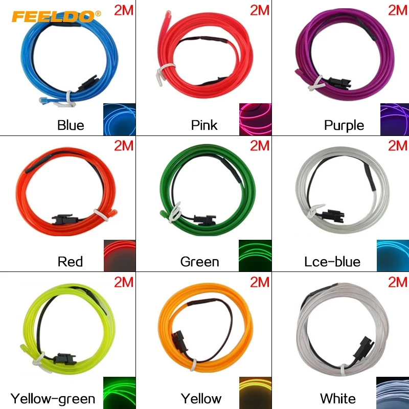 FEELDO 30Pcs 2M Car Decoration Flexible Moulding EL Neon Glow Lighting Rope Strip With Fin And Cigar Lighter 9-color #3991
FEELDO 30Pcs 2M Car Decoration Flexible Moulding EL Neon Glow Lighting Rope Strip With Fin And Cigar Lighter 9-color #3991