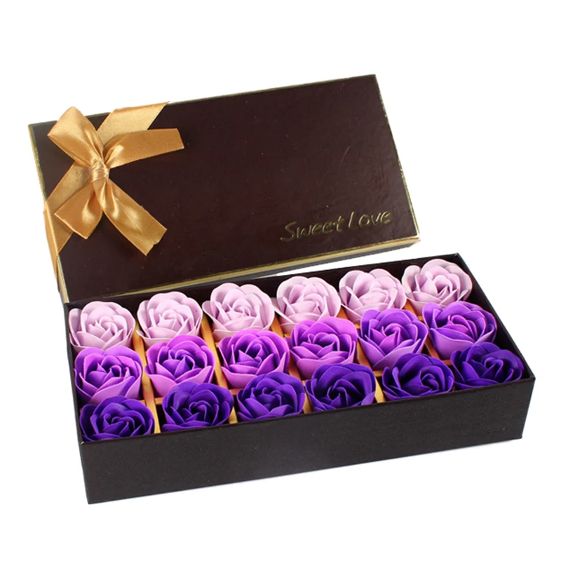 18 шт. творческие градиентные имитация розы 4 типа красивых цветов|rose soap flower|soap