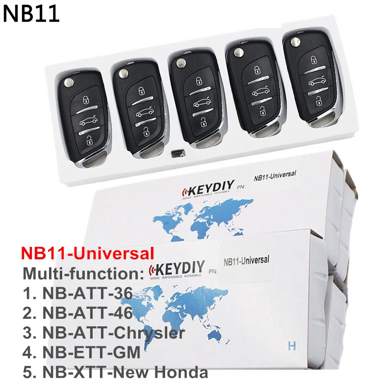 CHKJ 5PCS NB11 Universal Multi-functional DS Style Remote KEYDIY Original KD900/KD-X2 Key Programmer For All B And NB Series
CHKJ 5PCS NB11 Universal Multi-functional DS Style Remote KEYDIY Original KD900/KD-X2 Key Programmer For All B And NB Series