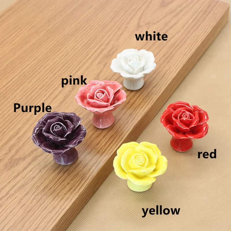 Free shipping Cololful Rose ceramic Drawer knobs Lovely beautyful kids room drawer handles Porcelain wardrobe wine cabinet knobs
Free shipping Cololful Rose ceramic Drawer knobs Lovely beautyful kids room drawer handles Porcelain wardrobe wine cabinet knobs
