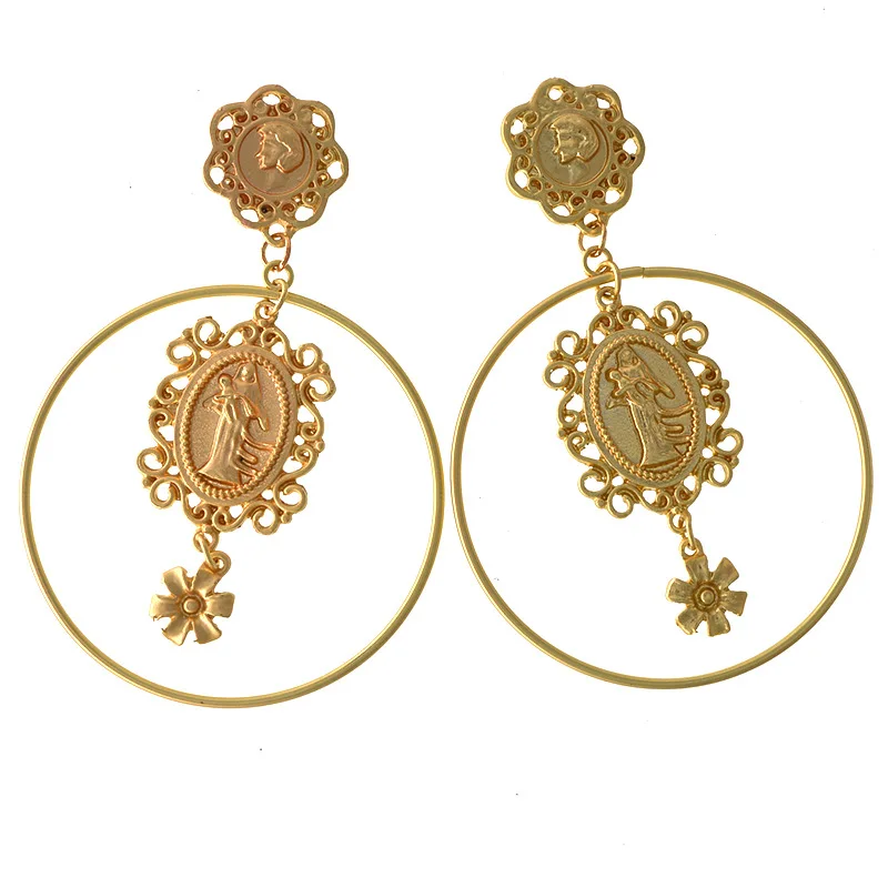 Fashion Vintage Big Hoop Earrings for Women Geometric Big Circle Ear Hoop Earrings Brincos Jewelry
Fashion Vintage Big Hoop Earrings for Women Geometric Big Circle Ear Hoop Earrings Brincos Jewelry